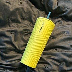 Starbucks 2024 Winter Angular Neon Yellow Stainless Steel Cup